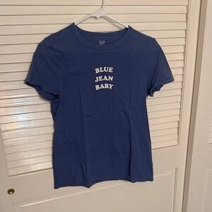 GAP Navy Blue 'BLUE JEAN BABY' Graphic Tee